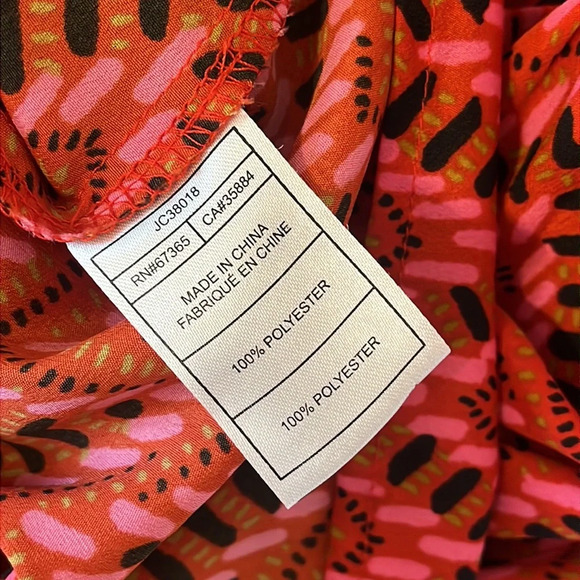 Jack B.B. Dakota Size Large Red Chevron Print Tank Dress - Picture 8 of 9